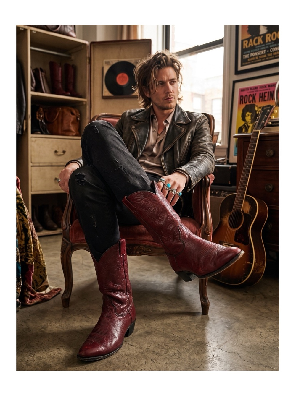 Vintage 80’s: Larry Mahan ★ Roper Cowboy Boot ★ Oxblood Cherry Mahogany ★ 11.5D